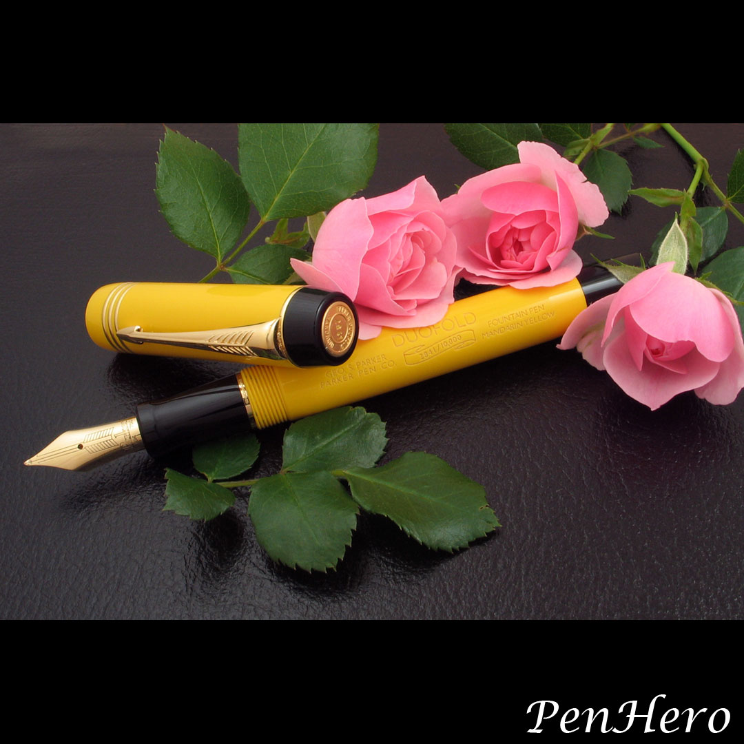 Lot - Parker, Duofold Mandarin Yellow Limited Edition Fountain Pen