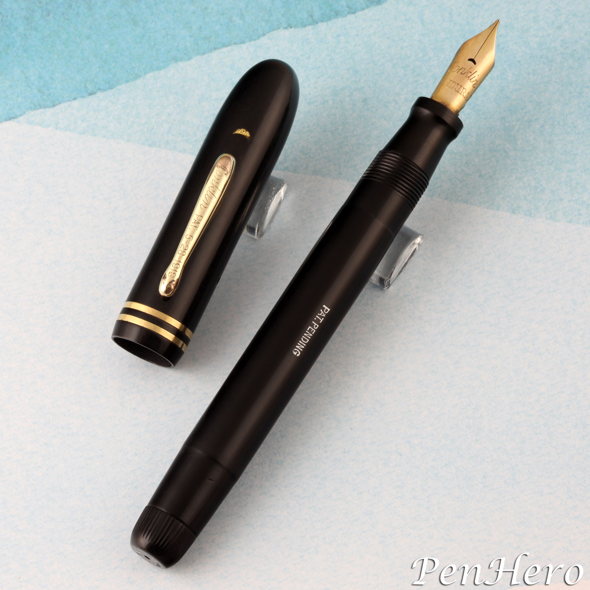 Antique Park Row Fountain Pen 14k Gold Tip Flat Top Sub Brand of Eclipse